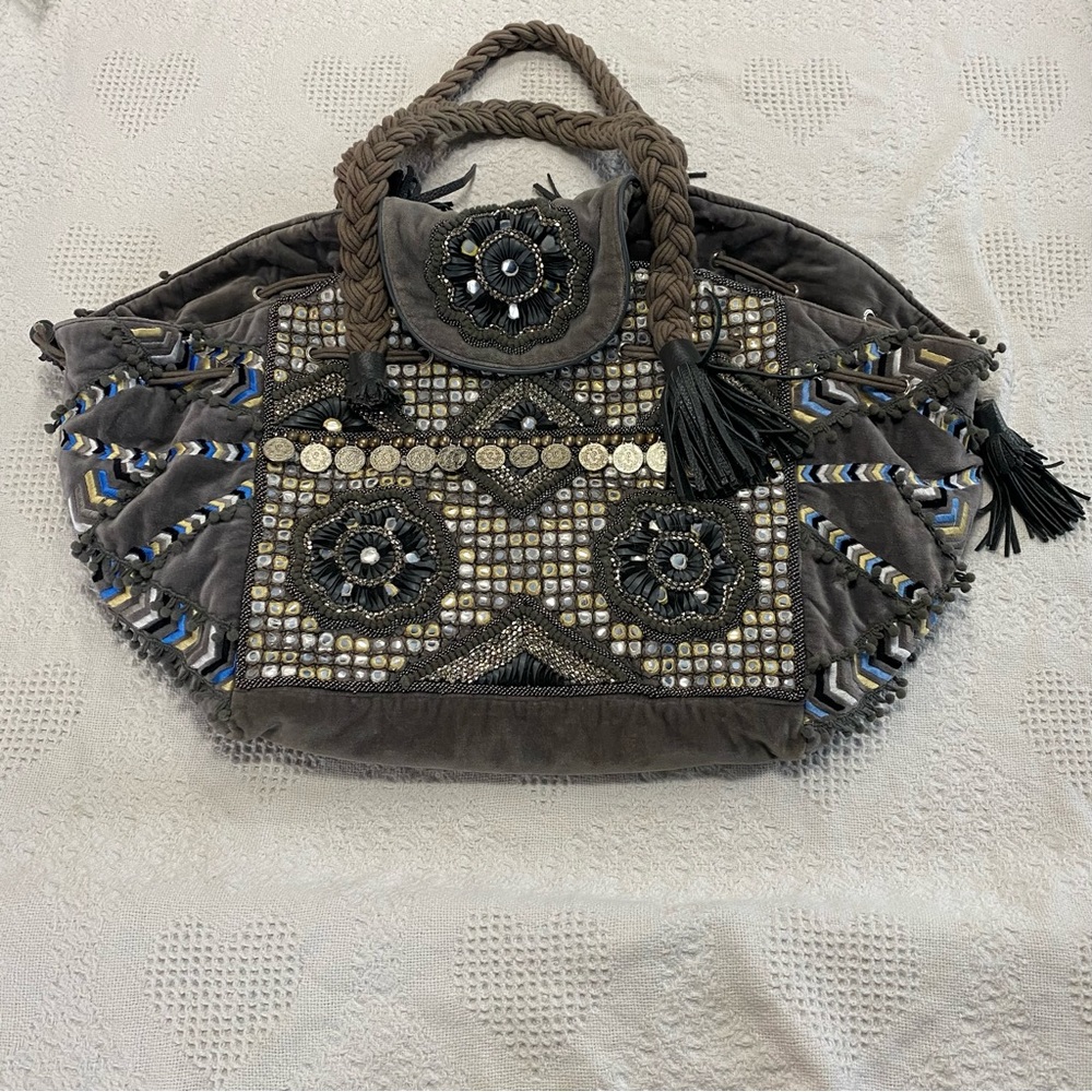 Steve Madden Anthropologie Embellished Weekender Bag